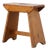 Rustic Pine Stool with Cut-Out Trestle Legs, Sweden, 1920 For Sale