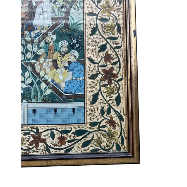 Wood Framed Asian Garden Pavillion Scene Reproduction Print For Sale - Image 7 of 10