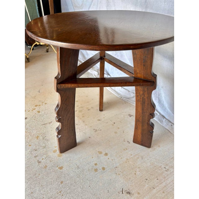 20th Century English Oak Tavern Cricket Table For Sale - Image 9 of 12