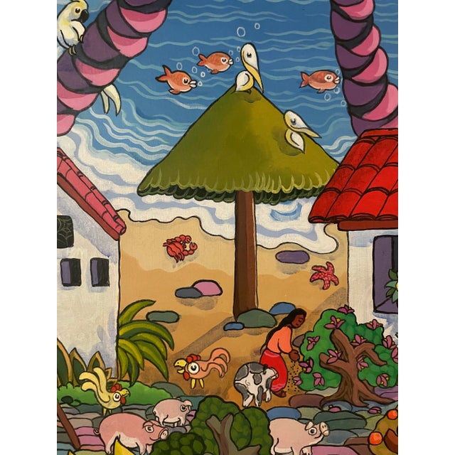 2001 Original Signed Mexican Fine Art Painting on Canvas by Ada Colorina For Sale - Image 10 of 11