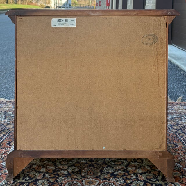 Vintage Thomasville Chippendale Collector's Cherry Nightstand Cabinet With Drawer For Sale - Image 15 of 17