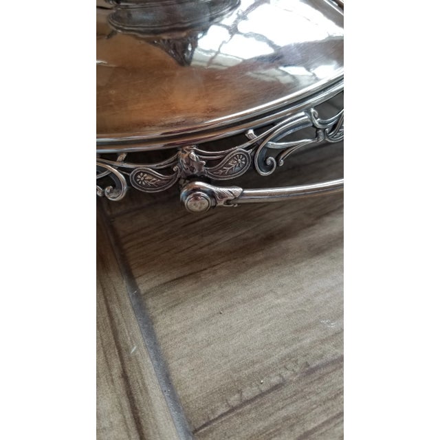 Silver Antique Japanesque Silver Plated Basket For Sale - Image 8 of 11