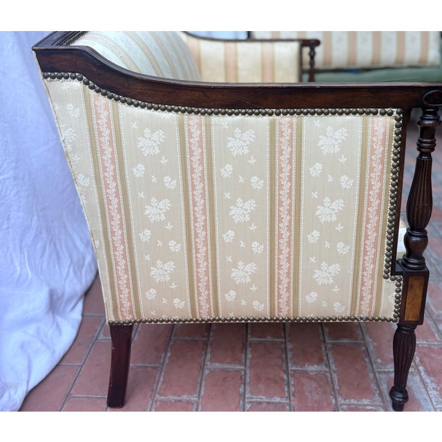 Vintage James River Plantations Federal Style Mahogany Settee by Hickory Chair Co. For Sale - Image 10 of 18