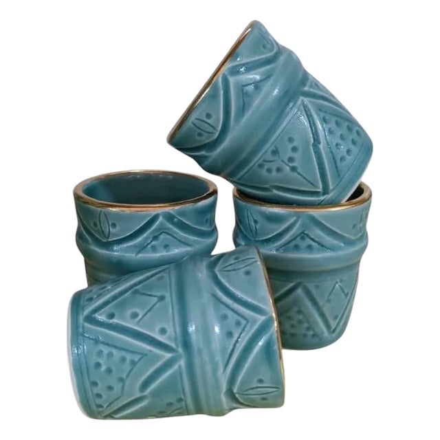 Moroccan Brusseline Coffee Cups- Set of 4 For Sale