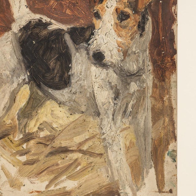 Frederick Thomas Daws, Antique Jack Russell Terrier, Oil on Canvas, 1920, Framed For Sale - Image 9 of 12