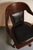 1920s Early 1900's H. Ehrlich & Sons Wood & Black Vinyl Rolling Swivel Office Lawyer's Chair For Sale - Image 5 of 16