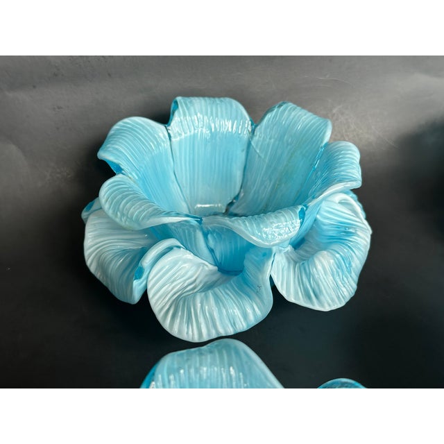 Fratelli Toso Italian Murano Glass Flower Petal Bowl Candle Votive Holders For Sale - Image 12 of 18