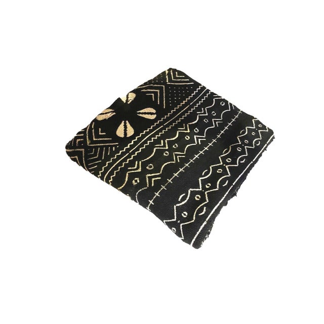 Textile Vintage African Black and White Mud Cloth Textile Mali 43" by 64" For Sale - Image 7 of 7