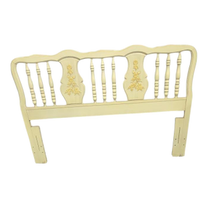 Vintage Cottage-Style Full/Queen Headboard With Floral Detail
