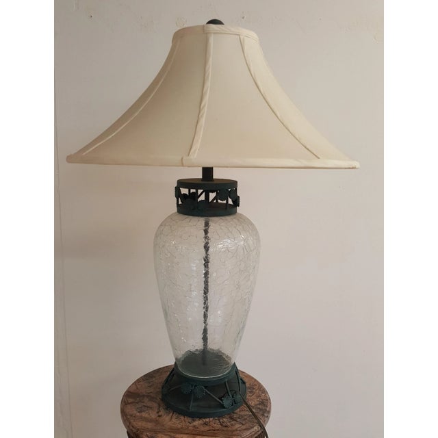 Art Nouveau Glass and Patina Lamp For Sale - Image 9 of 9