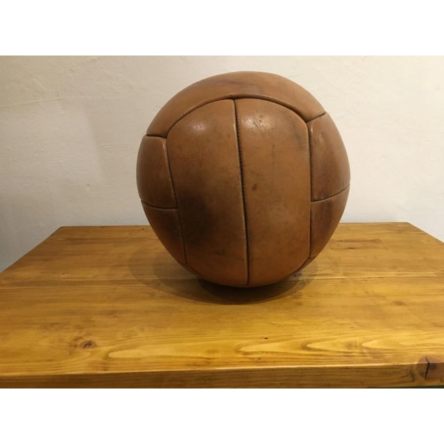 Vintage Leather 3kg Medicine Ball, 1930s For Sale - Image 3 of 9