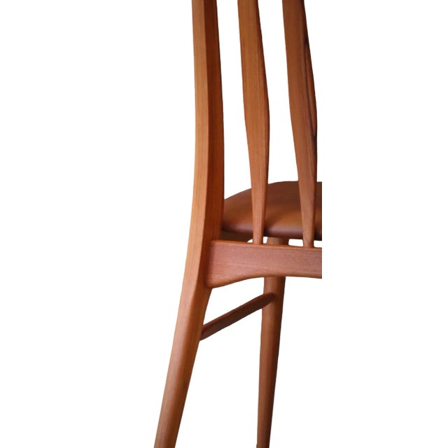 1960s Eva Chair in Solid Teak with Upholstery in Leather by Niels Kofoed For Sale - Image 5 of 12