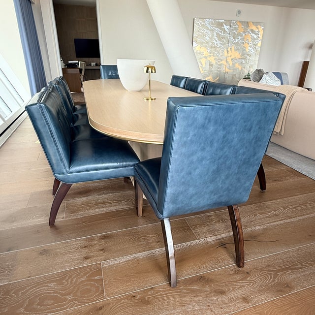 Set of 10 Gilbert Rohde Art Deco Chairs With Rose Tarlow Leather For Sale In Washington DC - Image 6 of 16