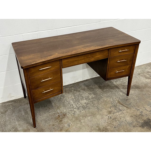 Broyhill Saga MidCentury Modern Walnut Desk Chairish
