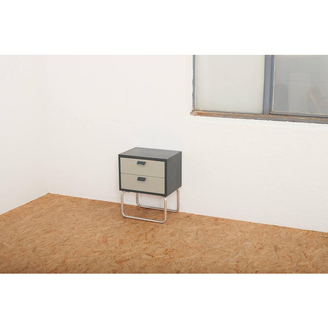 Nightstand with Aluminum Round Tube Frame For Sale - Image 10 of 12