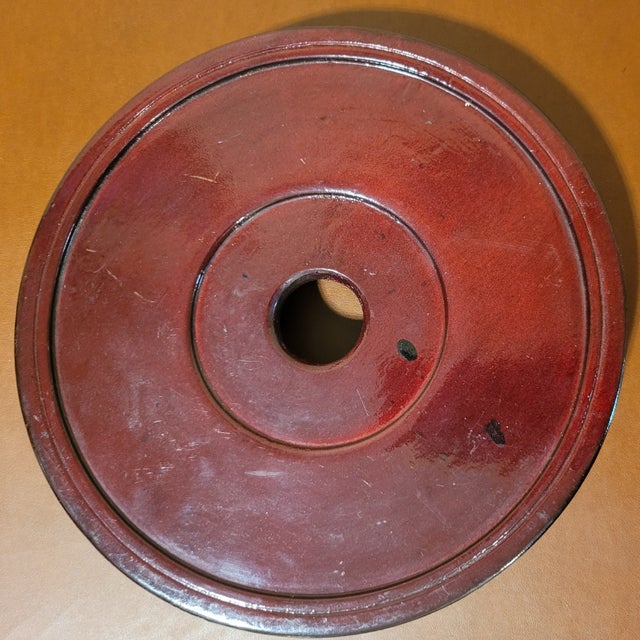 Round Red Mahogany Chinese Stand For Sale - Image 4 of 5