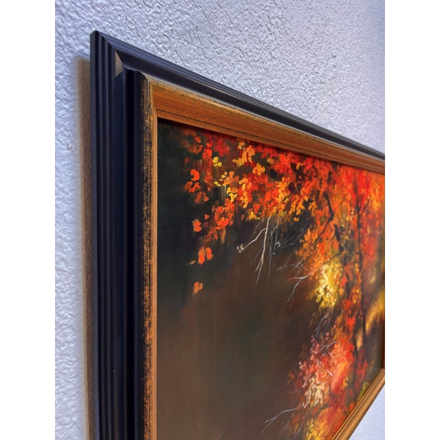 2010s Autumn Flare by Michelle Condrat | Oil Painting of vibrant autumn foliage and colors For Sale - Image 5 of 5