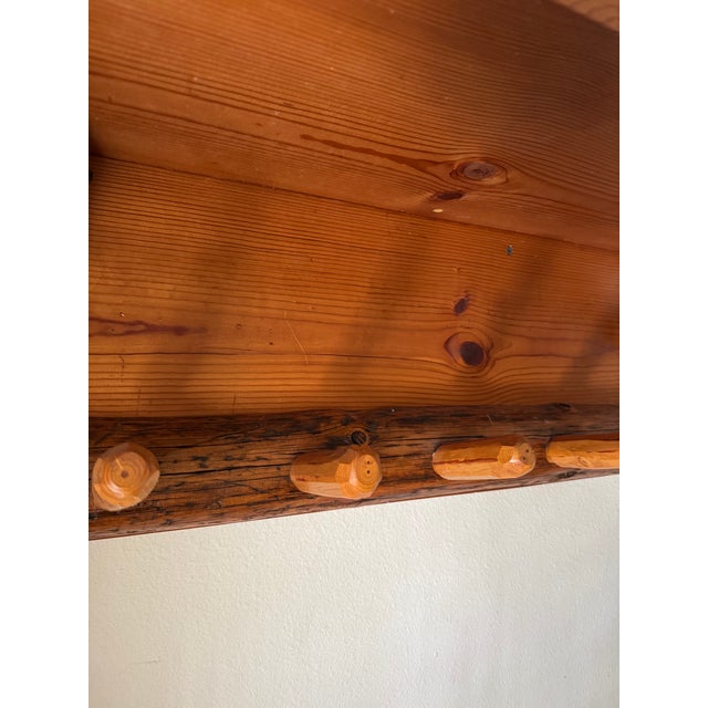 Vintage Camp Rustix Wood Shelf Rustic Coat Rack For Sale In Palm Springs - Image 6 of 12