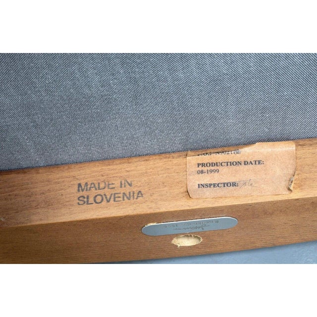 Jonathan Crinion for Knoll Arm Chair Made in Slovenia Signed Mid Century Modern For Sale - Image 10 of 10