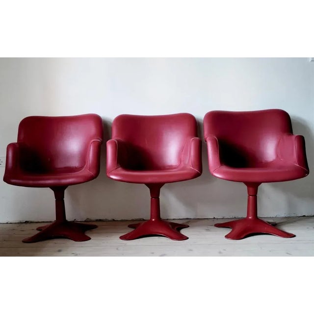 Finnish Model Junior Armchairs by Yrjö Kukkapuro for Haimi, Set of 3, in Good conditions. Designed 1960 to 1969 This piece...