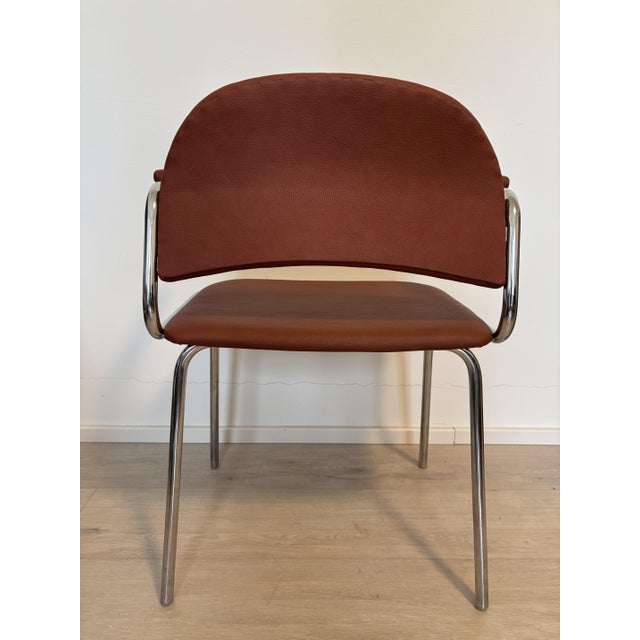 Vintage Terracotta Desk Chair from Kovona, Former Czechoslovakia, 1980s For Sale - Image 6 of 11