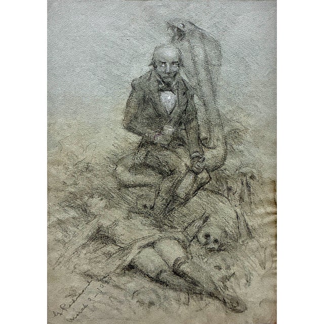 On offer is a work which was part of a book of tonalist drawings by Granville Redmond (1871-1935). This rare pencil and...