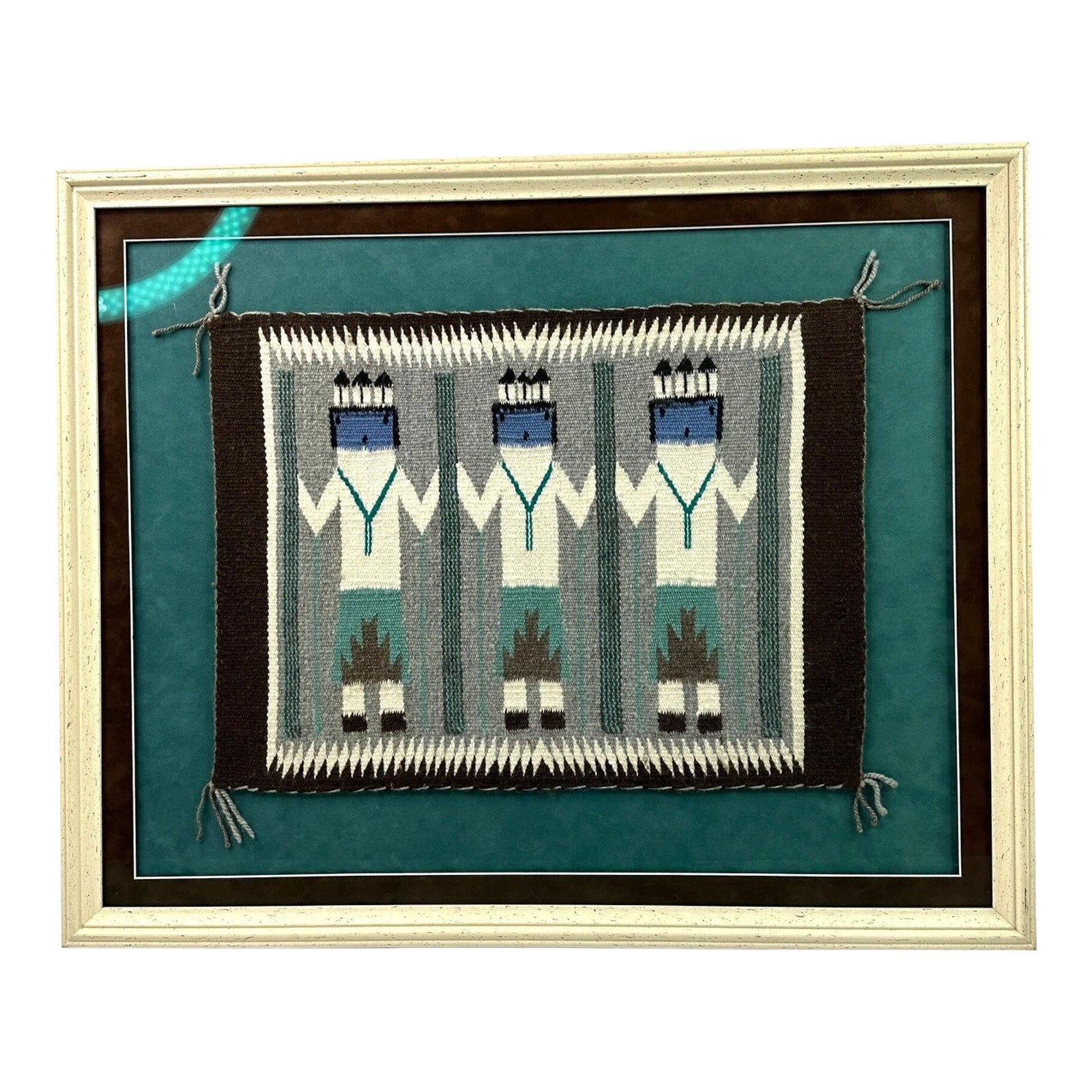 1990s Framed Native American Navajo Yei Wall Art | Chairish