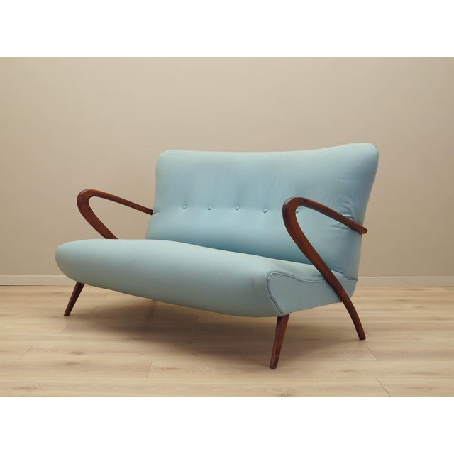 Wood Italian Mint Gree Sofa, 1970s For Sale - Image 7 of 18