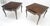 Pair One Drawer Very Fine Solid Dark Chestnut 27x27" Square Side End Tables MINT For Sale - Image 11 of 13