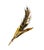 Metal Vintage 14k Gold Turquoise Leaf-Form Brooch, Mid-20th Century, 11.19g For Sale - Image 7 of 8