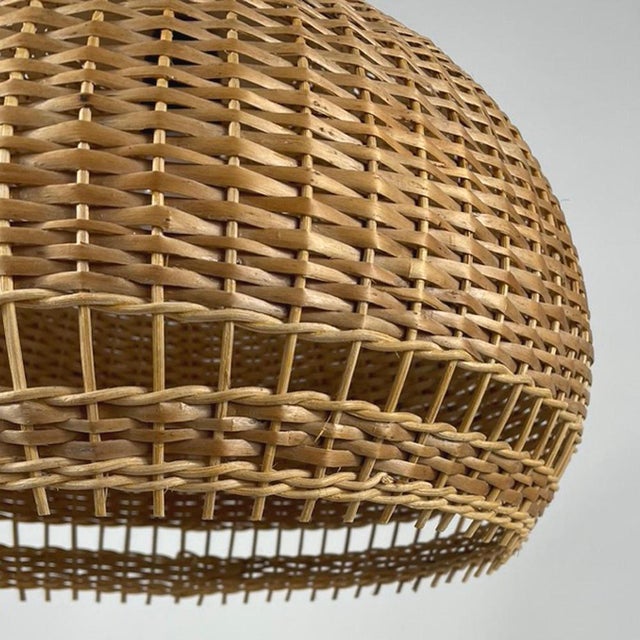 Austrian Rattan & Wicker Pendant, 1950s For Sale - Image 12 of 16
