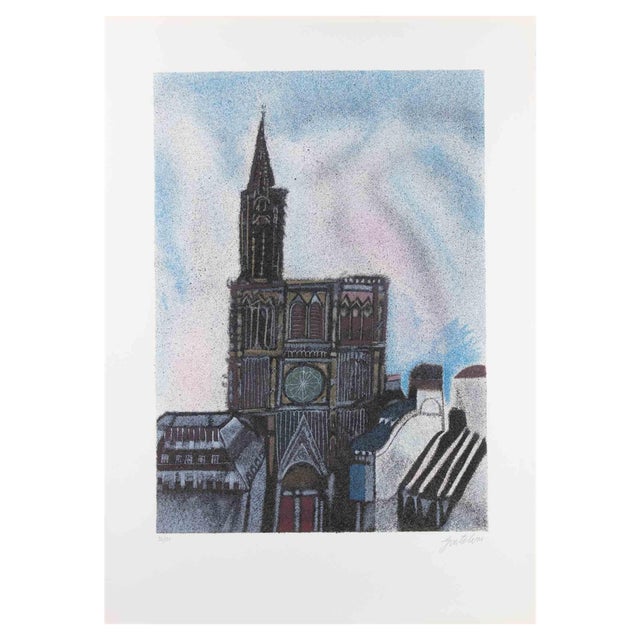 Franco Gentilini, Church, Screenprint, 1970s For Sale