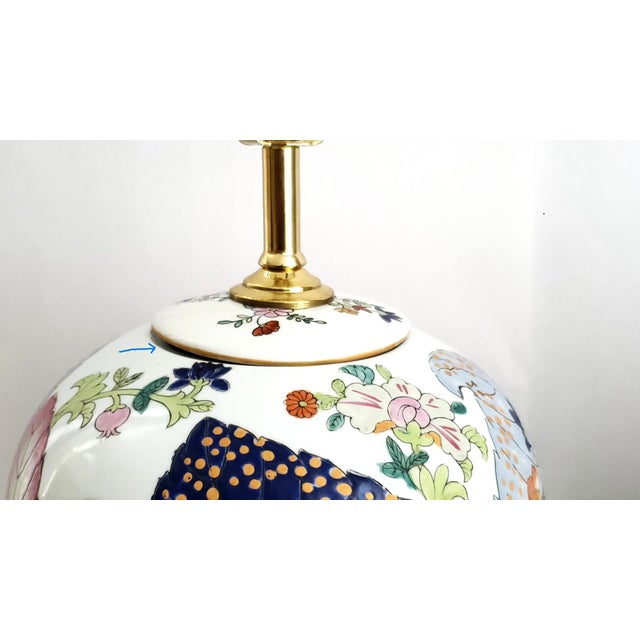 Lamps Ginger Jar Chinese Tobacco Leaf Pair For Sale - Image 13 of 13