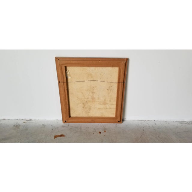 Blue 1970s Tropical Caribbean Landscape Painting, Framed For Sale - Image 8 of 9