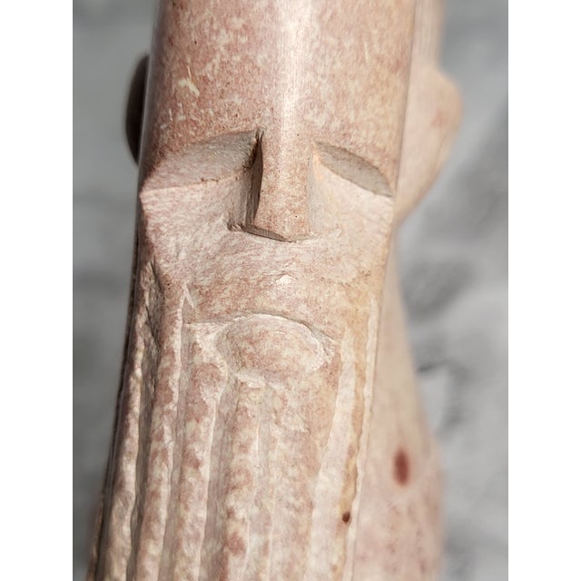 Taupe Late 20th Century Hand Carved African Soapstone Sculpture For Sale - Image 8 of 12