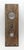 Vintage brass door knob plate with door bell button and lock insert. The original mounting screws are not available. Good...