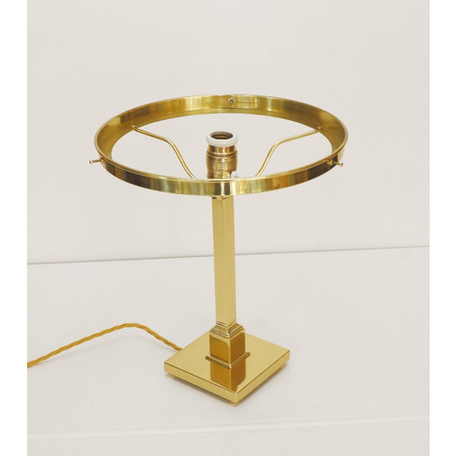 Metal Art Nouveau Floor Lamp in Brass and Glass, 1890s For Sale - Image 7 of 8