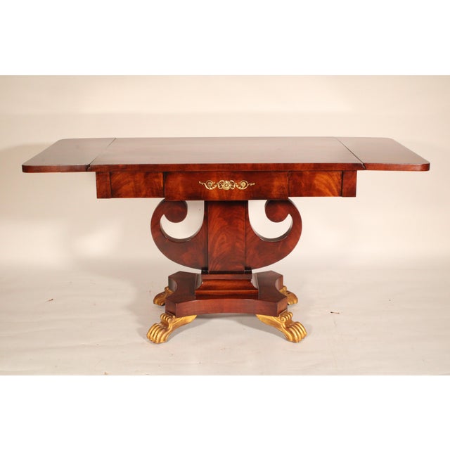 Russian Neo Classical Mahogany and Gilt Decorated Writing / Sofa Table For Sale - Image 4 of 11