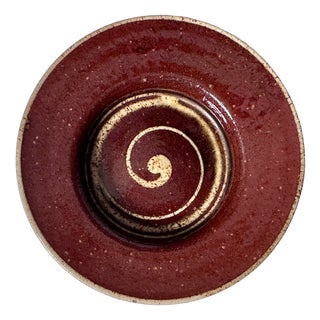 Studio Ceramic Art Flat Bowl from Helma Klett, Germany, 1960s For Sale