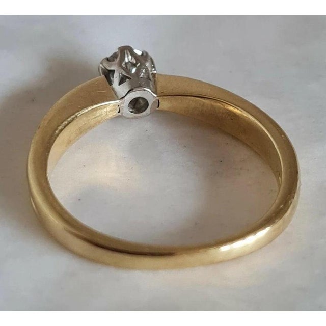 18ct Yellow Gold Diamond Solitaire Ring, 1994 For Sale - Image 6 of 12