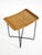 Mid-Century Modern Rattan Stool with Black Iron Frame, 1950s For Sale - Image 11 of 18