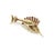 Mid 20th Century Swordfish 1.75ct Diamond & Ruby 14k Yellow Gold Pin Brooch For Sale - Image 4 of 5