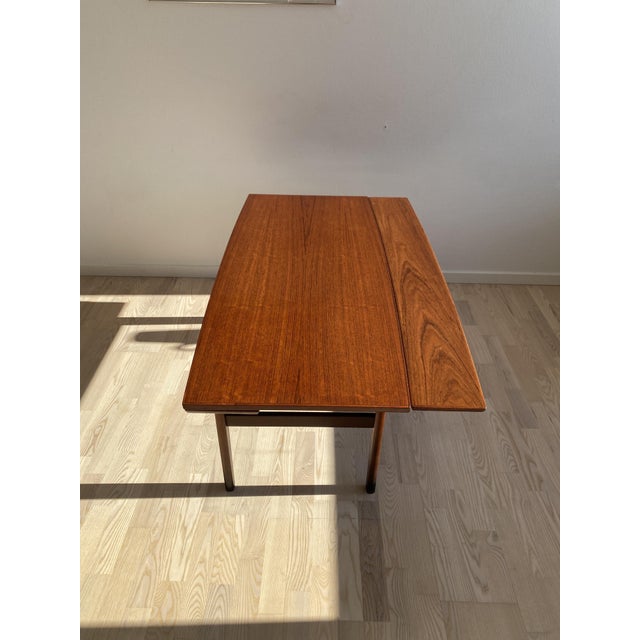 Danish Teak Drop-Leaf Københavnerbord Table, Denmark, 1960s For Sale - Image 9 of 18