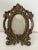 Mid 20th Century 1940's Gold Cast Iron Oval Picture Frame For Sale - Image 5 of 5
