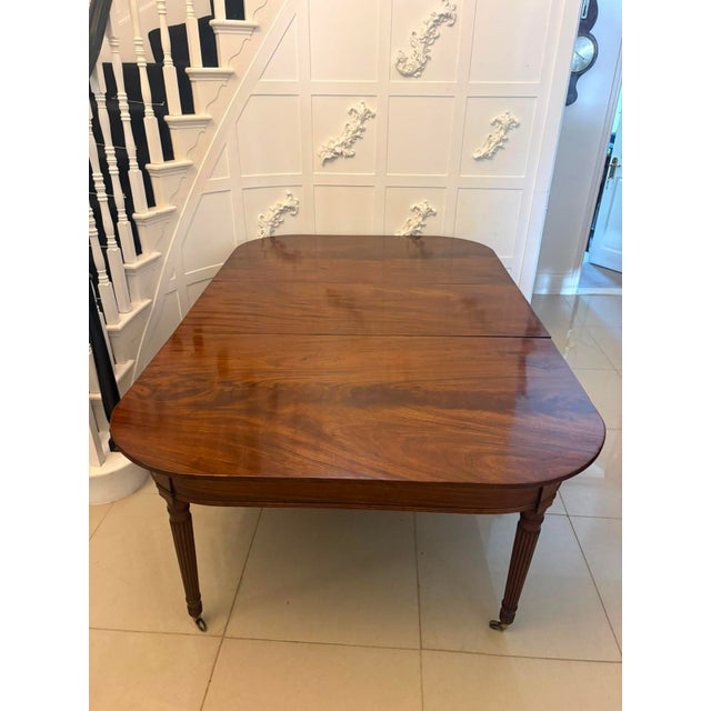 Antique Regency 14 Seater Extending Dining Table in Mahogany with 8 Reeded Legs, 1830 For Sale - Image 11 of 18