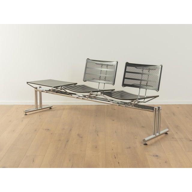 Rare Series 8600 bench by Hans-Ullrich Bitsch for Kusch & Co from the 1980s. High-quality chrome-plated metal frame with...