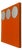 Geometric Orange Triple Wall Mirror, 1980s For Sale