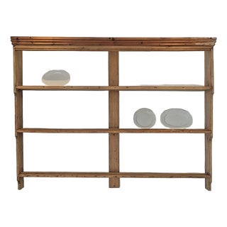 Antique English Pine Wall Plate Rack - Circa 1870 For Sale