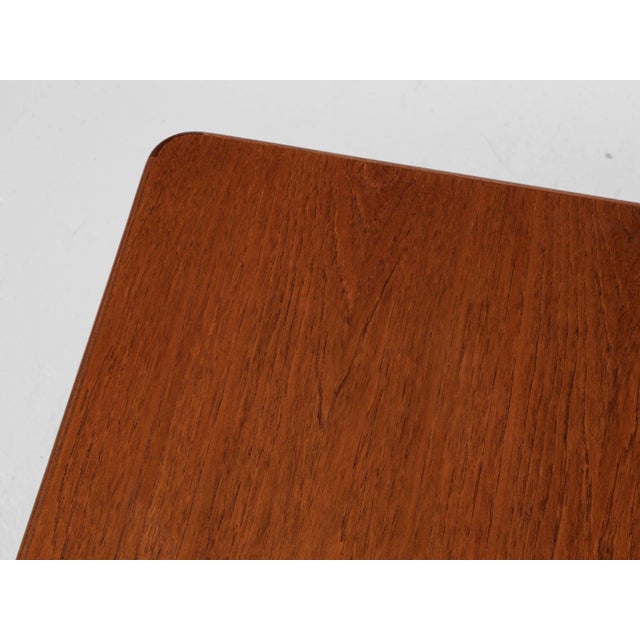 Mid-Century Danish Extendable Dining Table in Teak with Rounded Corners and Butterfly Extension attributed to Johannes Andersen, 1960s For Sale - Image 11 of 13