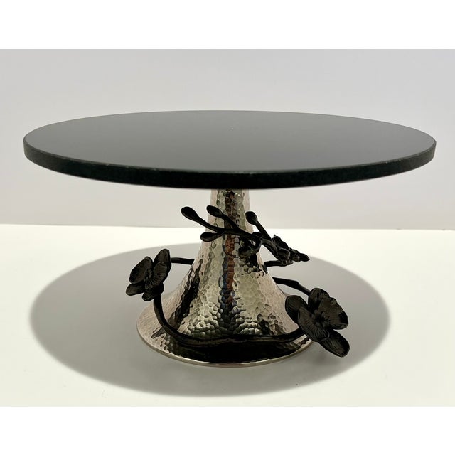 Michael Aram Black Orchid Cake Stand For Sale - Image 11 of 11